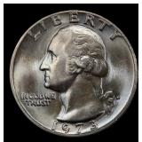 1973-d Washington Quarter Near Top Pop 25c ms67+ S