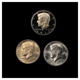 Complete 3 PC. 1977 Kennedy Half Dollar 50c set In