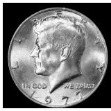 1977-p Kennedy Half Dollar Near Top Pop 50c ms67 S