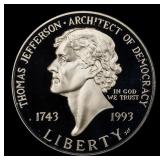 1993-s Jefferson Proof Modern Commem Dollar $1 pr7