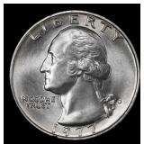 1977-d Washington Quarter Near Top Pop 25c ms67 SE