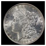 1886-p Morgan Dollar $1 Grades ms63+