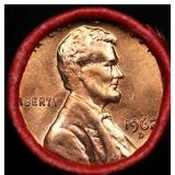 BU Shotgun Lincoln 1c roll, 1962-d 50 pcs Bank Wra