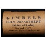 20 Coin GIMBLES Roll Unc Peace Dollar B+