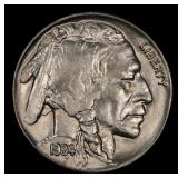 1934-p Buffalo Nickel 5c Grades ms66