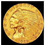 1929-p Gold Indian Quarter Eagle Near Top Pop! $2