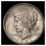 1921-p Peace Dollar $1 ms65 SEGS