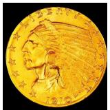 1910-p Gold Indian Quarter Eagle Near Top Pop! $2