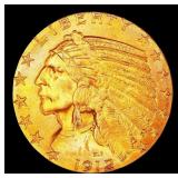 1912-p Gold Indian Half Eagle $5 ms64 USCG