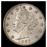 1883 CENTS Liberty Nickel 5c Grades ms62