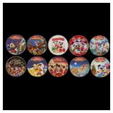 10 Coin Mickey Mouse & Friends CHRISTMAS Gold Plat