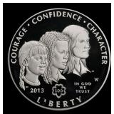 2013-w Girl Scouts Proof Modern Commem Dollar $1 p