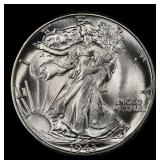 1943-p Walking Liberty Half Dollar 50c ms67 SEGS