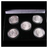 5x Coin New Orleans MORGAN Set 1881-o Through 1885