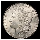 1887-p Morgan Dollar $1 Grades ms63