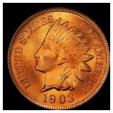 1903 Indian Cent Near Top Pop! 1c ms66+ rd SEGS