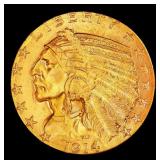1914-d Gold Indian Half Eagle $5 ms65 USCG