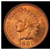 1901 Indian Cent Near Top Pop! 1c ms66+ rd SEGS