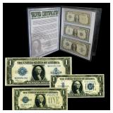 1923-1934 3 Note $1 Silver Cerrtificate Type Set 1