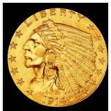 1914-d Gold Indian Quarter Eagle $2 1/2 ms65 SEGS