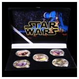 5 Coin Star Wars Gold Plated Round Collection