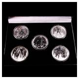 5 OZ .999 Fine Silver Set DC Superhero