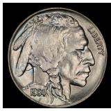 1934-p Buffalo Nickel Near Top Pop 5c ms66+ SEGS