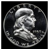 1959 Proof Franklin Half Dollar Near Top Pop! 50c