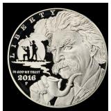 2016-p Mark Twain Proof Modern Commem Dollar $1 pr