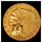 1929-p Gold Indian Quarter Eagle $2 1/2 ms65+ SEGS
