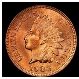 1903 Indian Cent . 1c Grades ms64 rd
