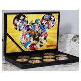 9 Coin Mickey Mouse & Friends Gold Plated Round Co
