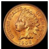 1908 Indian Cent Near Top Pop! 1c ms66+ rd SEGS