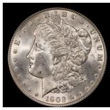 1902-p Morgan Dollar $1 Grades ms63+