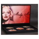 5 Coin Marilyn Monroe Gold Plated Round Collection