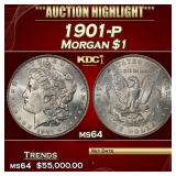 1901-p Morgan Dollar $1 ms64 SEGS