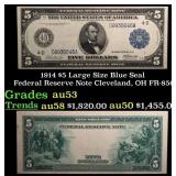 1914 $5 Large Size Blue Seal Federal Reserve Note