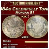 1884-o Morgan Dollar Colorfully Toned $1 ms66+ SEG