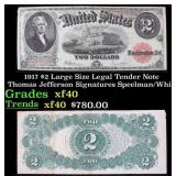 1896 $1 large size Silver Certificate Martha & Geo