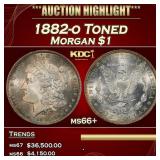 1882-o Morgan Dollar Toned $1 ms66+ SEGS