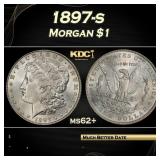 1897-s Morgan Dollar $1 Grades ms62+