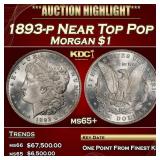 1893-p Morgan Dollar Near Top Pop $1 ms65+ SEGS