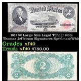1923 $1 United States Note Grades Select AU Signat