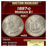 1897-o Morgan Dollar $1 ms62+ USCG