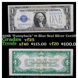1928B $1 Blue Seal Silver Certificate "Funnyback"