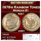 1878-s Morgan Dollar Rainbow Toned $1 ms66+ SEGS
