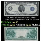 1914 $5 Large Size Blue Seal Federal Reserve Note