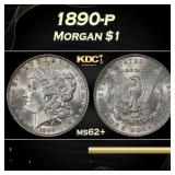 1890-p Morgan Dollar $1 Grades ms62+