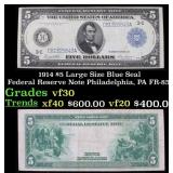 1917 $1 Large Size Legal Tender Note Grades xf Sig