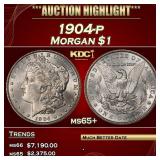 1904-p Morgan Dollar $1 ms65+ SEGS